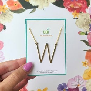 “W” Initial Necklace by Cool and Interesting (CAI)